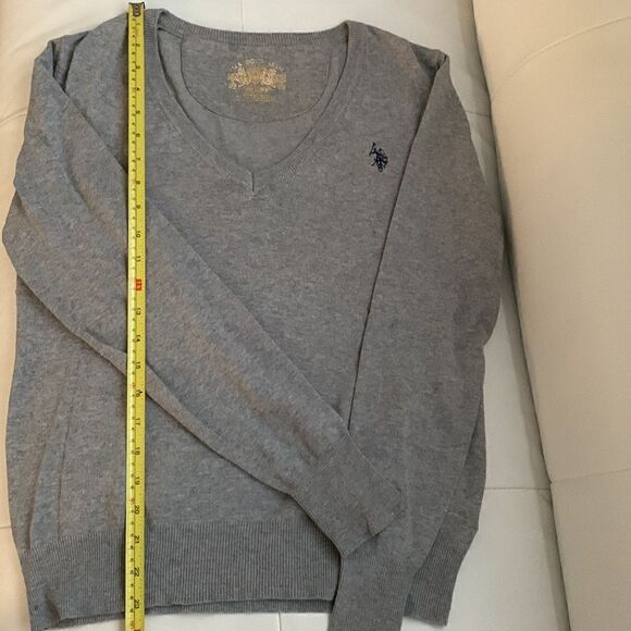 U.S.Polo Assn. Cotton Blend V- neck Long Sleeve Women’s Size L - Picture 7 of 8